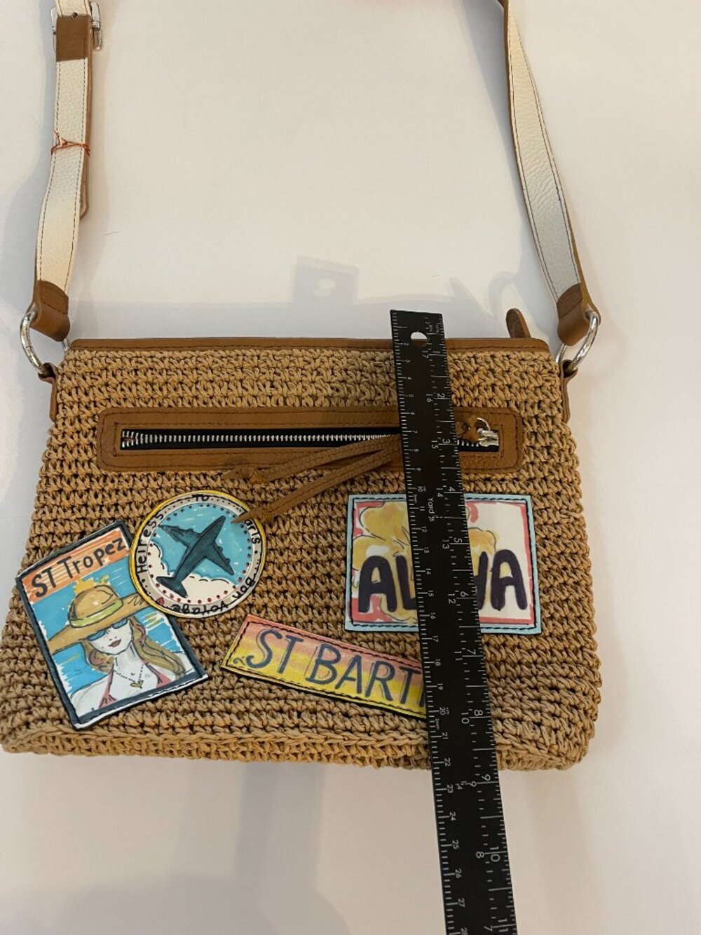 Brighton Tom Clancy Crochet Jute Jet Travel Crossbody Bag Boho Summer - Picture 3 of 9